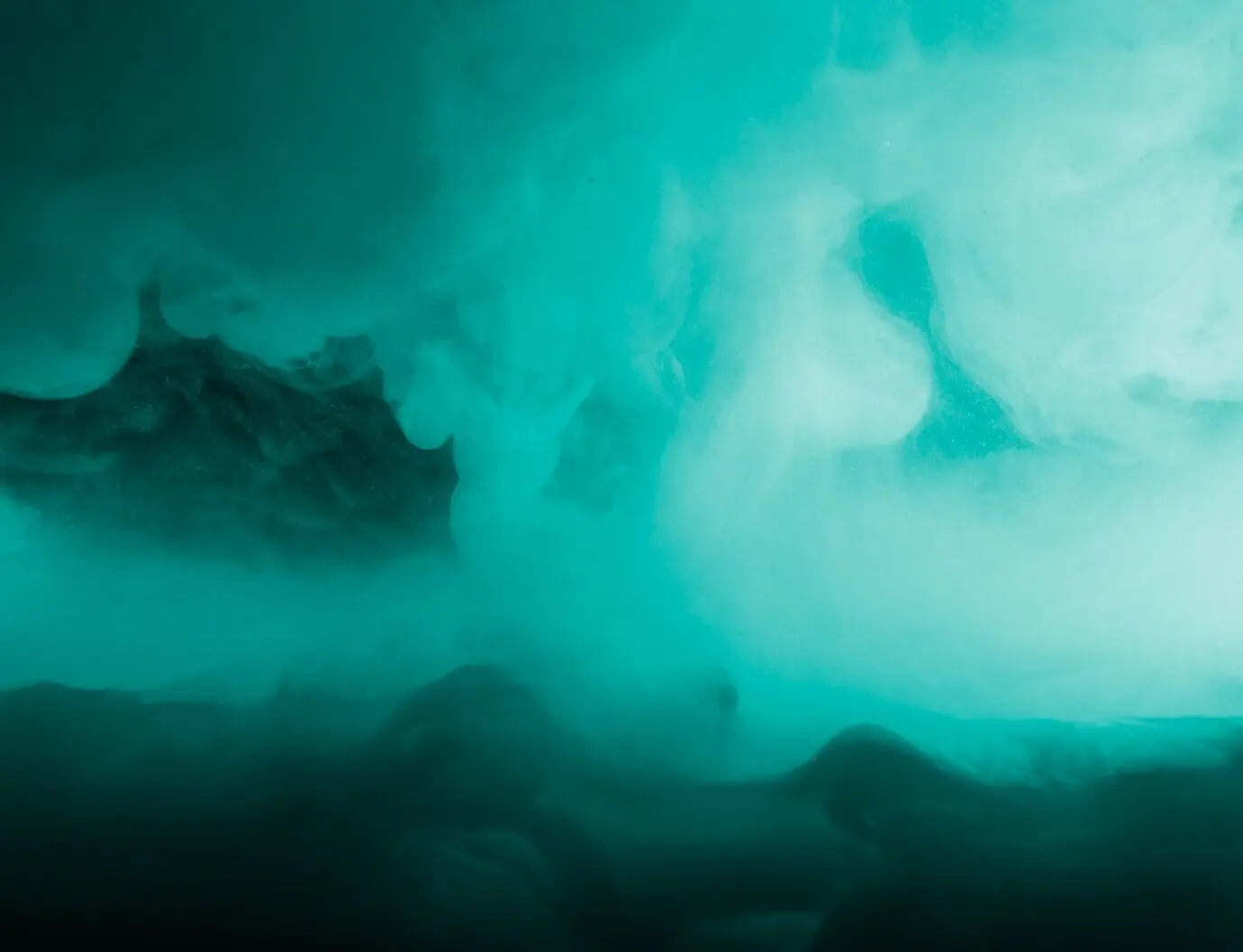 Abstract thick cloud amid azure smoke